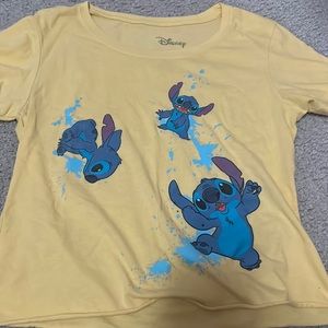 Disney stitch large crop top T-shirt